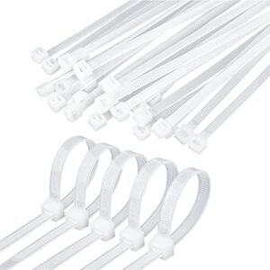 comrun 4 inch white cable tie zip ties nylon zip ties plastic ties 100pcs