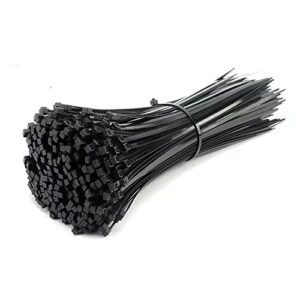 Cable Zip Ties Heavy Duty 6 Inch 100pcs Premium Plastic Wire Ties with 41 Pounds Tensile Strength Self-Locking Black Nylon Tie Wraps for Indoor and Outdoo (6 Inch)