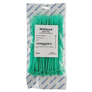 extreme high heat resistant cable zip ties 8 inch heavy duty green zipties 100pcs,weather proof plastic tie wraps heat stabilized 40 pounds tenstil strength for duct,apply to temp 266 degree f
