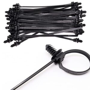 benliu 20pcs cable zip ties, 8.3x0.2 inch heavy duty nylon push mount self locking assortment for indoor wire tying