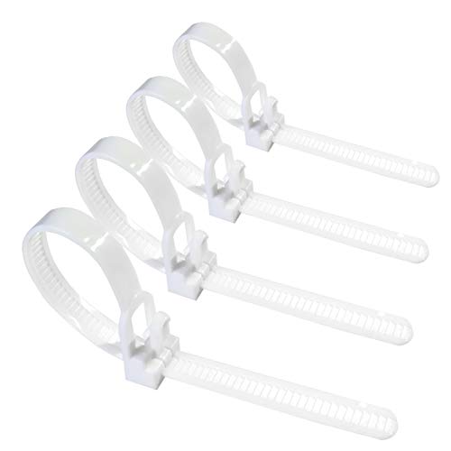 [50 Pieces] Reusable Cable Ties, Canwn Nylon Heavy Duty Zip Ties Mini Flexible Cable Tidies Slipknot Straps(White)