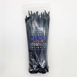 MRMX 8 x 0.19 inch 50lbs Tensile Strength, Black Color UV Resistance Multi-purpose Cable Ties, Zip Ties, 100pcs in Zip Lock Bag (CT8)