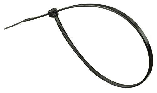 GTSE 11 Inch Black Zip Ties, 100 Pack, 40lb Strength, UV Resistant Long Nylon Cable Ties, Self-Locking 11" Tie Wraps