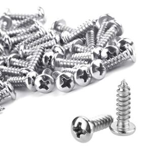 LOKMAN 100 Pack 1/4 Inch Rope Light P-Style Mounting Clips with Compatible Stainless Steel Pan Head Phillips Screws