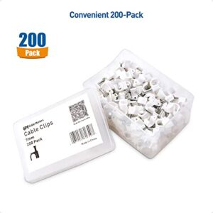 Cable Matters 200-Pack Nail-in Cable Clips Cord Organizer