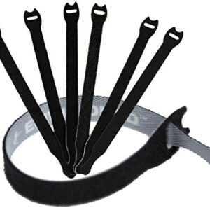 Cable Clips 3M Adhesive, Multipurpose Wire Clamps for Cable Management and Cable Runs - 50 Pack Black Bundled with 10 Reusable Cable Ties