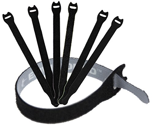 Cable Clips 3M Adhesive, Multipurpose Wire Clamps for Cable Management and Cable Runs - 50 Pack Black Bundled with 10 Reusable Cable Ties