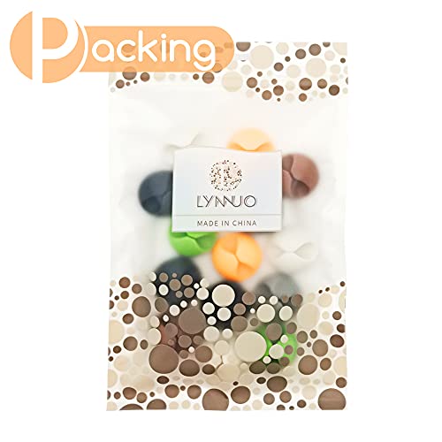 Lynnuo Cord Organizer for Desk, Charging Cable Organizer, Adhesive Cable Clips, Phone Cord Holder, 16 Pieces