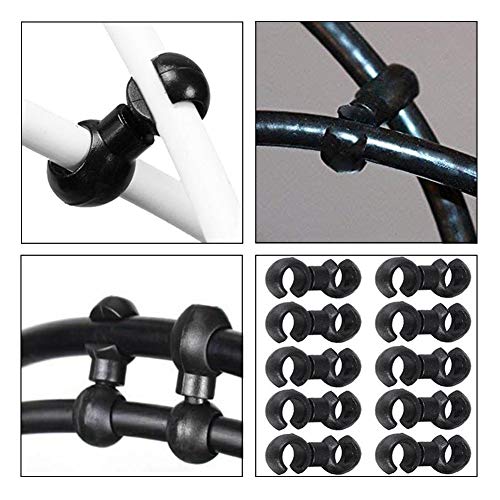 Saipe 10 Pcs Bike Cable Clasps Bicycle Rotatable S-Hook Clips for Brake Cable MTB Bike Road Bicycle