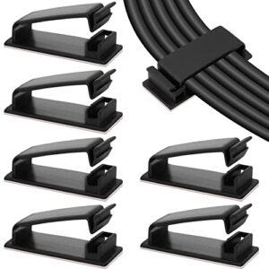 50 pcs cable clips,adhesive cable clips,cable management clips,self adhesive wire clips,wire holder cord organizer,cable organizers cord holder for tv pc ethernet cable under desk home office (black)