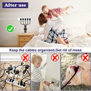 50 Pcs Cable Clips,Adhesive Cable Clips,Cable Management Clips,Self Adhesive Wire Clips,Wire Holder Cord Organizer,Cable Organizers Cord Holder for TV PC Ethernet Cable Under Desk Home Office (Black)