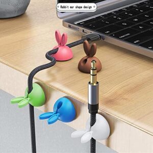 12 Pcs Cable Organizer Clips Cord Holder, Fun Cute Animal Self Adhesive Cable Management for Office Table, Desk, Wall, Car, Computer and Nightstand