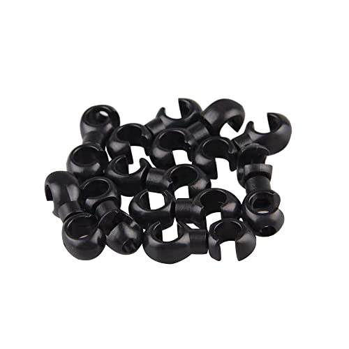 WDHHNP 20PCS Bike Cable Clips Plastic Bicycle brake cable clips Rotating S-Hook Clips Bike MTB Brake Gear Housing Fixing Holder Guide S Style Buckle Clips