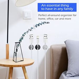 Cable Clips Cord Holder for Desk,12 Pack Adhesive Cord Clips Cable Management Clips, Cord Organizer for Home, Office, Car, Desk Nightstand