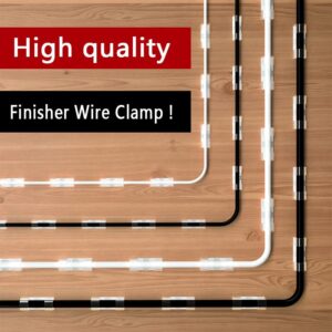 40 Pcs Strong Adhesive Cable Clips, Cable Management Wire Holder Sticky Tidy and Organizer Cord and Wires, Organizing Lightning, USB C, Micro Cables,Sticks to Wood, Marble, Metal, Glass, Under Desk