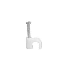 your cable store 100 pack white ethernet / rg59 / 6mm nail in cable clips