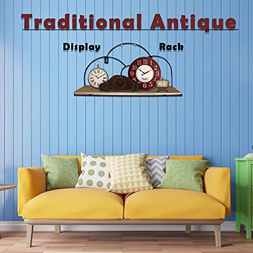 Angel's Peel Lounge Metal Wooden Hanging Floating Shelf Wall Decor for Home Decoration, Bedroom, Kids Room, Office- Rack Storage for Books, Plants, Toys and Deceptive Items(16" x 9" x 4")