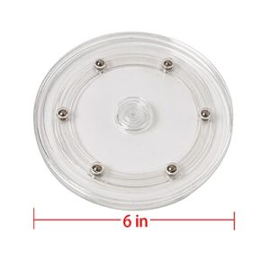 6" Lazy Susan Turntable Acrylic Ball Bearing Rotating Tray for Spice Rack Table Cake Kitchen Pantry Decorating TV Laptop Computer Monitor