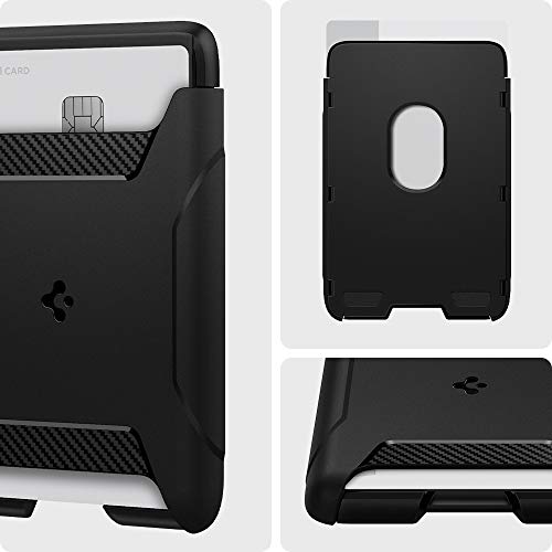 Spigen (MagFit Rugged Armor Magnetic Wallet Card Holder Designed for MagSafe Compatible with iPhone 14, iPhone 13, iPhone 12 Models - Matte Black