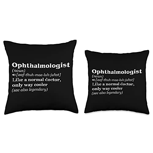 Funny Ophthalmologist Definition Gifts & More Ophthalmologist Funny Definition Graphic Ophthalmology Throw Pillow, 18x18, Multicolor