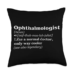 funny ophthalmologist definition gifts & more ophthalmologist funny definition graphic ophthalmology throw pillow, 18x18, multicolor