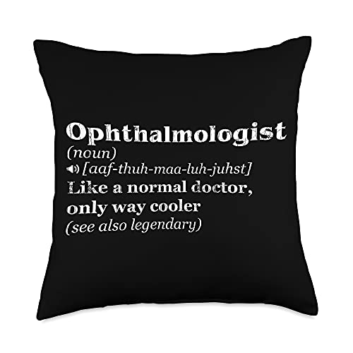 Funny Ophthalmologist Definition Gifts & More Ophthalmologist Funny Definition Graphic Ophthalmology Throw Pillow, 18x18, Multicolor