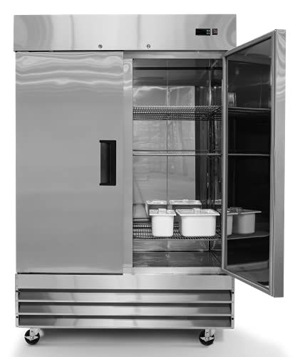 FSE 54-Inch Two Door Commercial Reach-in Freezer, 48 Cubic Feet, Stainless Steel, 115 v, (MRFZ-2D)