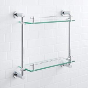 signature hardware 296466 ceeley 17" two-tier glass shelf