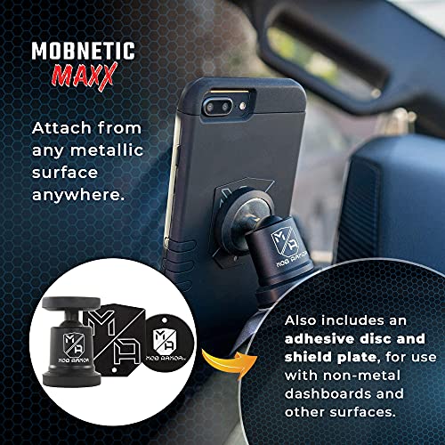 Mob Armor MobNetic Maxx - Magnetic Phone Mount - Cell Phone Holder - Mobile Phone Holder for Car, Truck, Boat, ATV - Smartphone Mount & Holder - Compatible with iPhone and Android