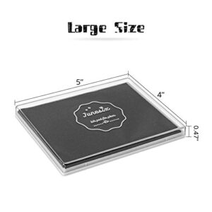 Ink Pad, 5x4'' Washable Stamp Ink Pad for Kids, Black