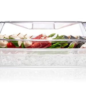 Prodyne Ice Party Platter, 15 1/2" x 11" x 6", Clear