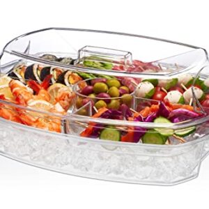 Prodyne Ice Party Platter, 15 1/2" x 11" x 6", Clear