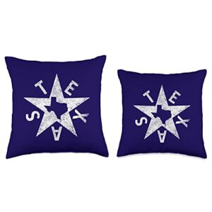 TEXAS STATE FLAG ZAVALA LONE STAR DALLAS AUSTIN State of Texas Zavala Flag Lone Star Houston Boca Chica Throw Pillow, 18x18, Multicolor