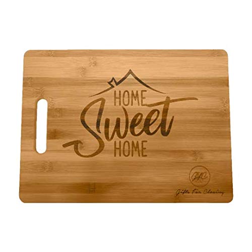 (Set of 12) 15"X11" Bulk Plain Bamboo Cutting Board | For Customized, Personalized Engraving Purpose | Wholesale Premium Bamboo Board (With Handle)