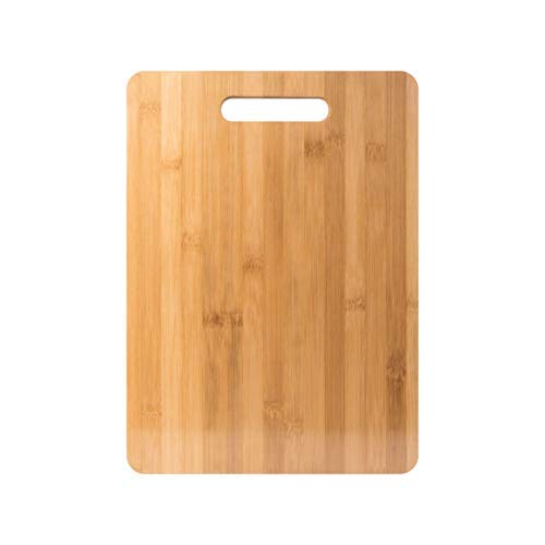 (Set of 12) 15"X11" Bulk Plain Bamboo Cutting Board | For Customized, Personalized Engraving Purpose | Wholesale Premium Bamboo Board (With Handle)