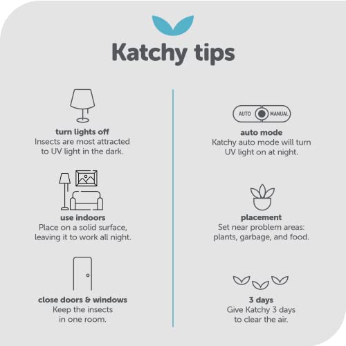 Katchy Duo 2 in 1 Indoor Fruit Fly Trap, Mosquito Killer, and Gnat & Bug Catcher with UV Light Fan and Sticky Traps for Bugs