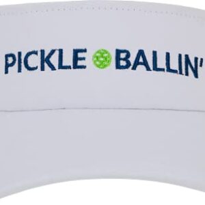 Pickleball Visor | Pickle Ball Hat for Women and Men | Pickleball Gift White