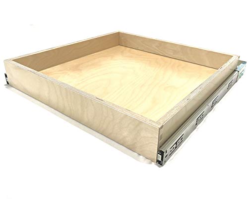 Sublime Design | Pull Out Tray | Baltic Birch Drawer for Kitchen Cabinets | Slide Out Shelves | Roll Out Cabinet Organizer (27" WIDE)