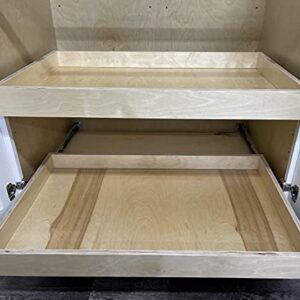 Sublime Design | Pull Out Tray | Baltic Birch Drawer for Kitchen Cabinets | Slide Out Shelves | Roll Out Cabinet Organizer (27" WIDE)