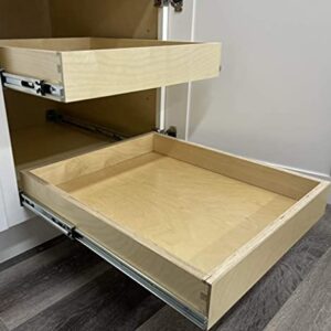 Sublime Design | Pull Out Tray | Baltic Birch Drawer for Kitchen Cabinets | Slide Out Shelves | Roll Out Cabinet Organizer (27" WIDE)