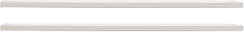 InPlace Shelving, 9604672E, Low Profile Wall Shelf with Invisible Brackets, 60 Inch Width x 8 Inch Depth x 1.25 Inch Height, Set of 2, White