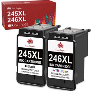 toner kingdom 245xl 246xl ink cartridge black color combo compatible replacement for canon pg-245xl cl-246xl 243xl 244xl for pixma mx492 mx490 mg2522 mg2922 mg2520 mg2920 mg2420 tr4520 ts3122 printer