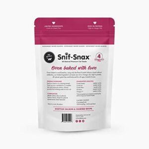 Snif-Snax All Natural Premium Cat Treats Scottish Salmon Sweet Potato and Seaweed Recipe, 3 oz.