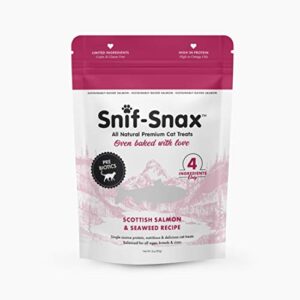 snif-snax all natural premium cat treats scottish salmon sweet potato and seaweed recipe, 3 oz.