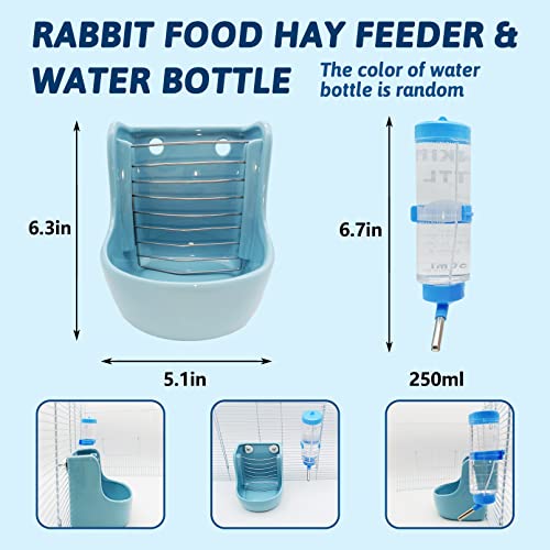 Tfwadmx Rabbit Food Hay Feeder Guinea Pig Food Dispenser Hamster Cage Hay Food Dispenser for Small Animals Bunny Chinchilla