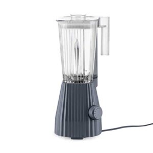 alessi mdl09g/usa plissé blender in thermoplastic resin, grey. graduated pitcher in thermoplastic resin (pctg). us plug. 700w