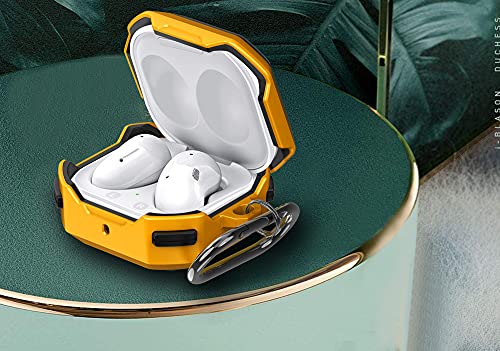 Xuyoz Galaxy Buds 2 Case, Galaxy Buds Pro Case, Galaxy Buds Live Case for Men Women with Keychain, Rugged Shockproof Galaxy Earbuds Protective Skin Case Cover for Galaxy Buds 2/Pro/Live