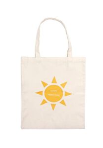 moneep cotton canvas tote bag for women, cute and inspirational for travel, beach trips, grocery shopping