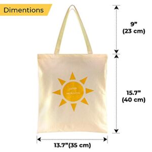 Moneep Cotton Canvas Tote Bag for Women, Cute and Inspirational for Travel, Beach Trips, Grocery Shopping