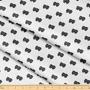 koolswitch fabric by the yard [ 58 inches x 1 yard ] decorative fabric for sewing quilting apparel crafts home decor accents (comedy tragedy theatrical masks pattern), length = 1 yard